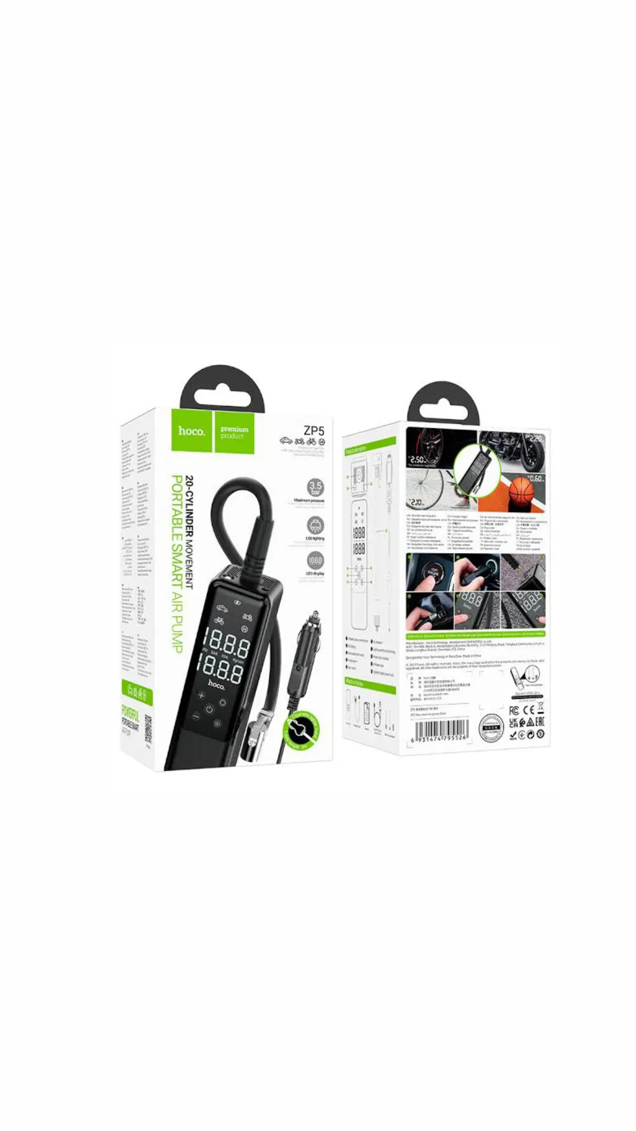 Hoco zp5 portable smart air pump